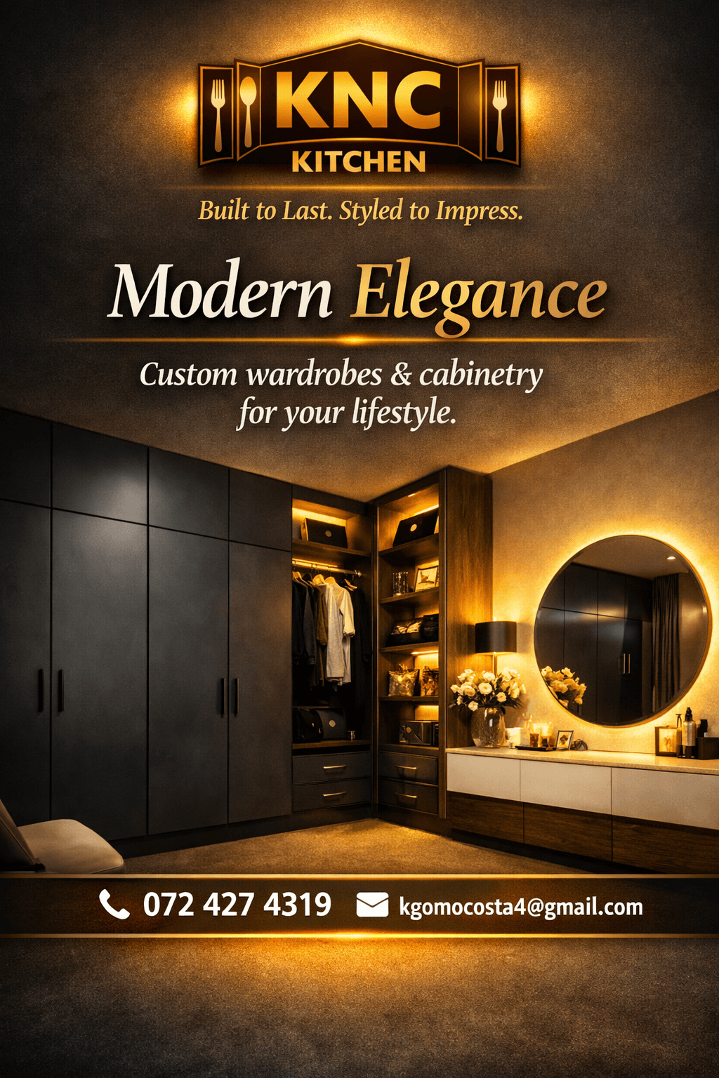 KNC Kitchen modern wardrobe and cabinetry